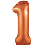 Шар фольгированный Цифра 1 101 см (Оранжевый)