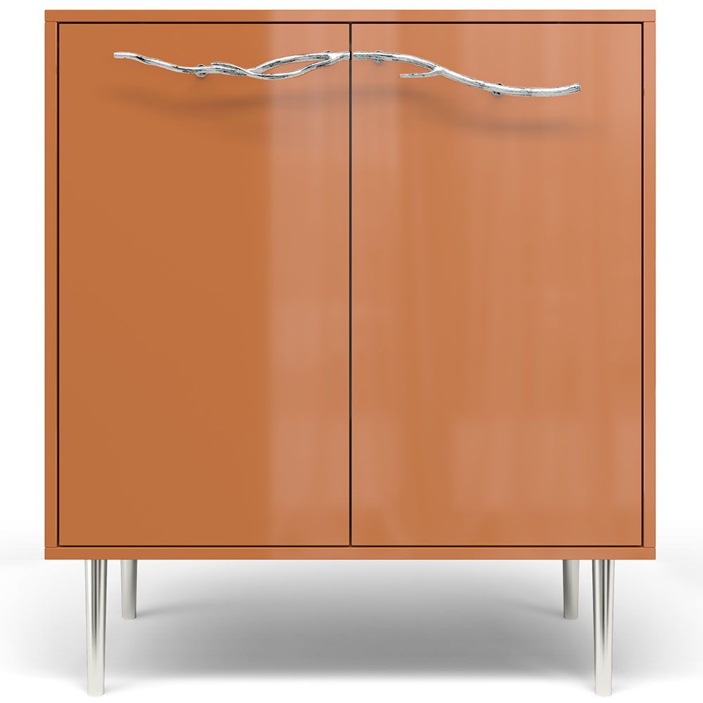 Комод Арт Колор Стайл Сильвер с 2 полками Томленый оранжевый