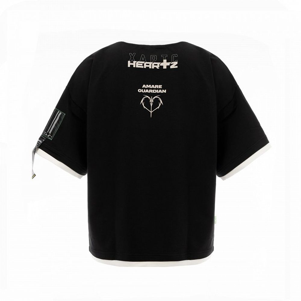 Футболка Heartz «Rays» Layered Kimono Black