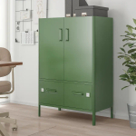 Шкаф с дверцами и ящиками - IKEA IDÅSEN/IDASEN/ИДОСЕН ИКЕА, 119х47х80 см, зеленый