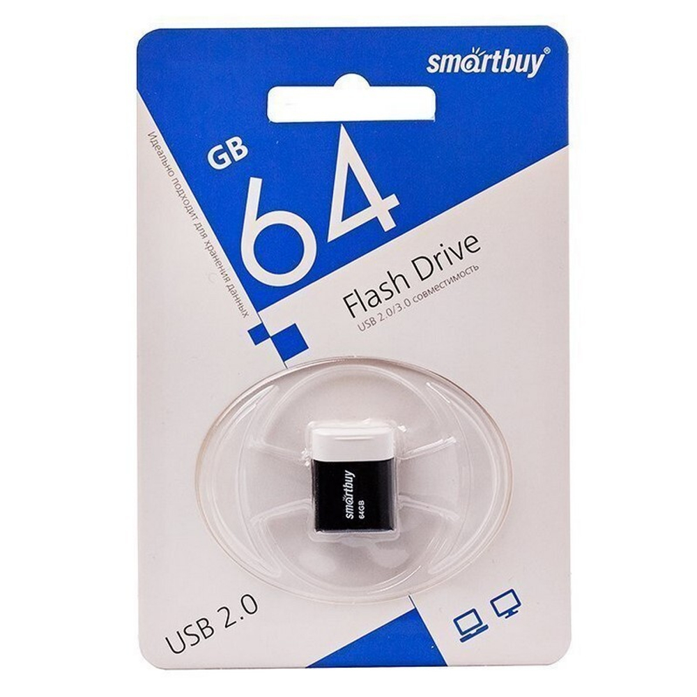 USB карта памяти 64ГБ Smart Buy Lara (черный)