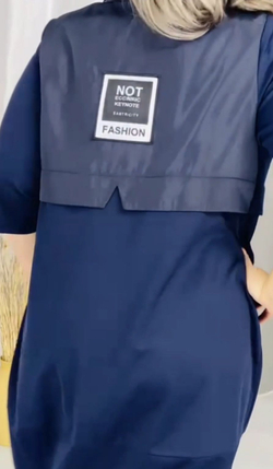 Платье женское спортивное широкое молодёжное трикотажное свободное большой размер батал 54 обманка нарядное зимнее весеннее осеннее демисезонное повседневное на работу комфортное удобное 3/4 рукав великан синее до колена короткое 4XL 3XL