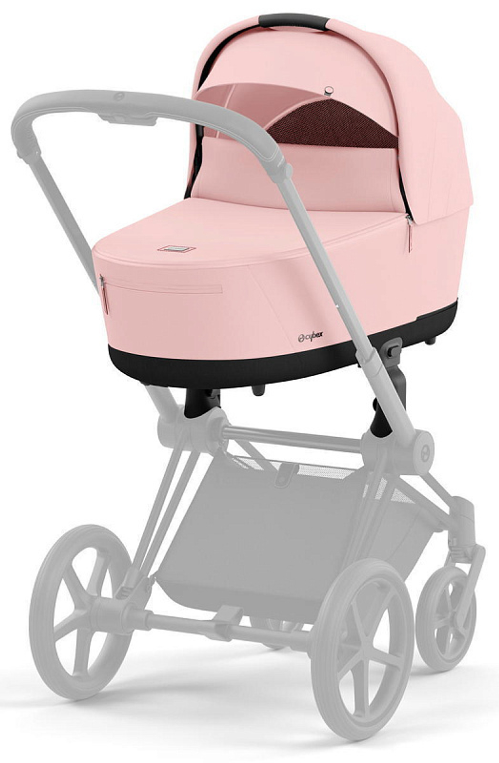 Коляска 3 в 1 Cybex Priam IV Rosegold complete и автокресло Aton B2 i-Size Bay Blue Peach Pink