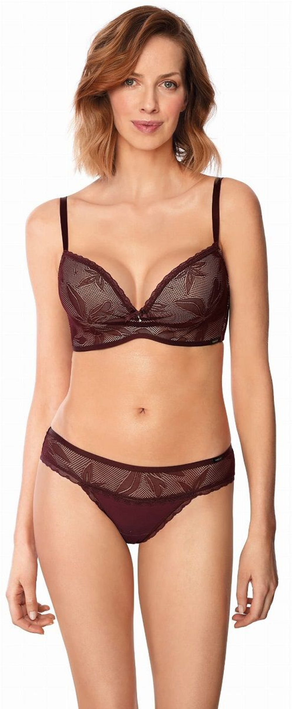 Трусики-бразилиана Zafira (Размер: XL) (Цвет: бордовый)