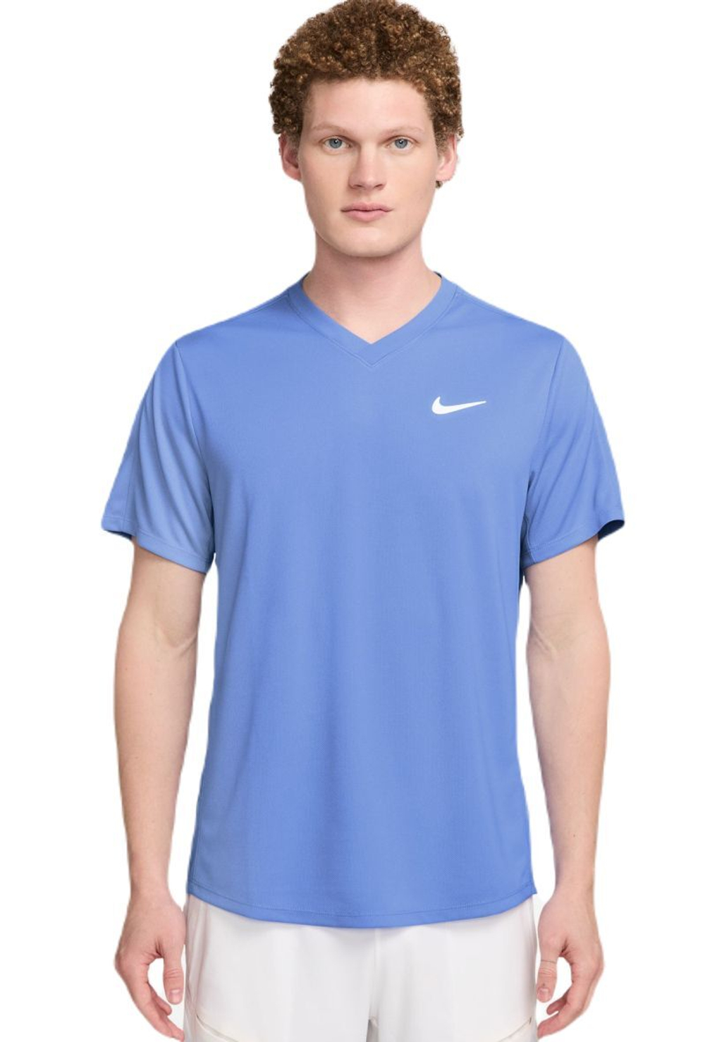 Мужская теннисная футболка Nike Court Dri-Fit Victory Top - небесный