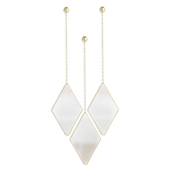 Набор зеркал dima, матовая латунь, 3 шт.