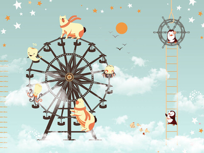 Дизайнерские обои Wall Street Funny Tour