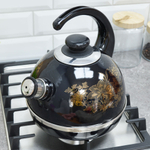 Чайник 3,5л со свистком, консольная ручка, черный Олимпия