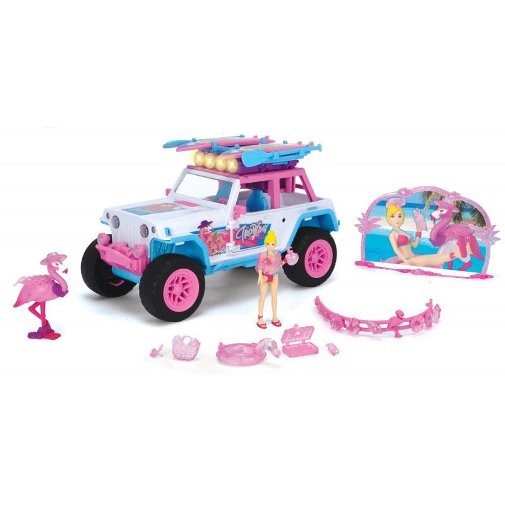 Автомобиль Dickie Play Life - машина внедорожник Jeep Flaming  + аксессуары 3835006