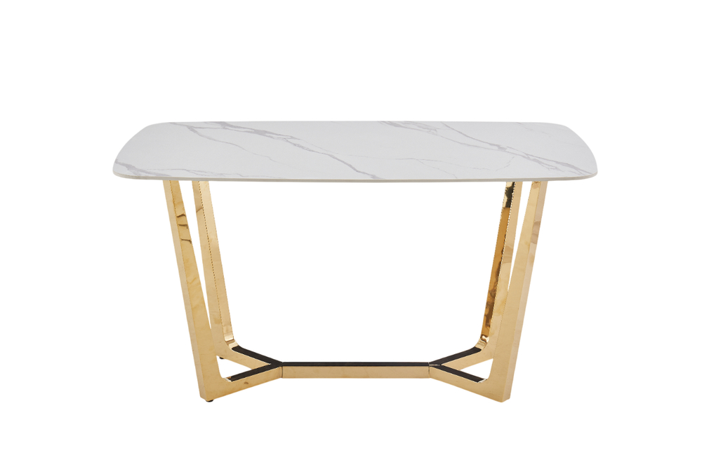 Стол обеденный Ist Casa Ланс, 140х80х75 см, белый мрамор