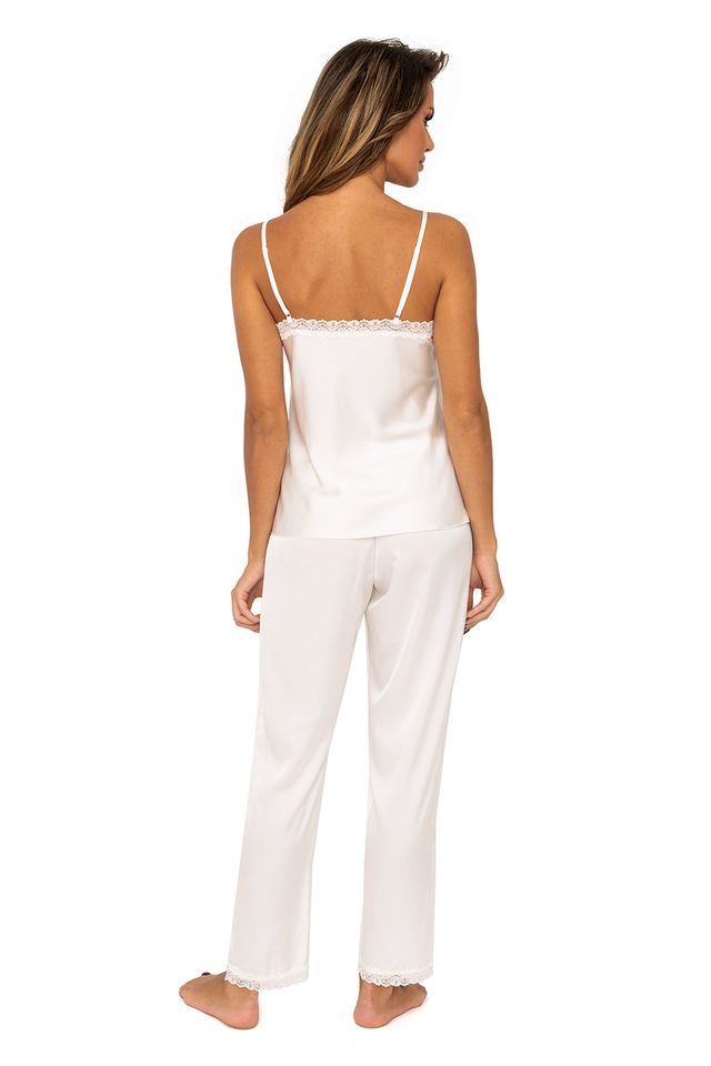 Сатиновая пижама Tiffani цвета экрю