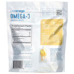 Coromega, омега-3, экстракт омега-3, с витамином D3, тропические фрукты, 120 отдельных пакетиков по 2,5 г