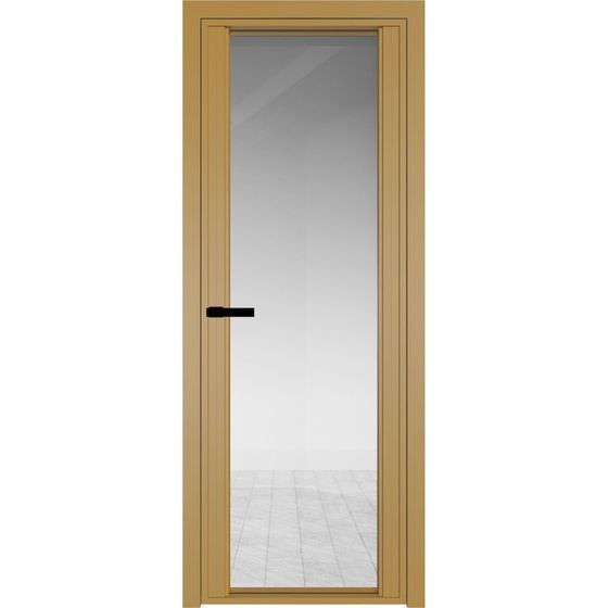 Алюминиевая дверь 2AGP золото стекло прозрачное