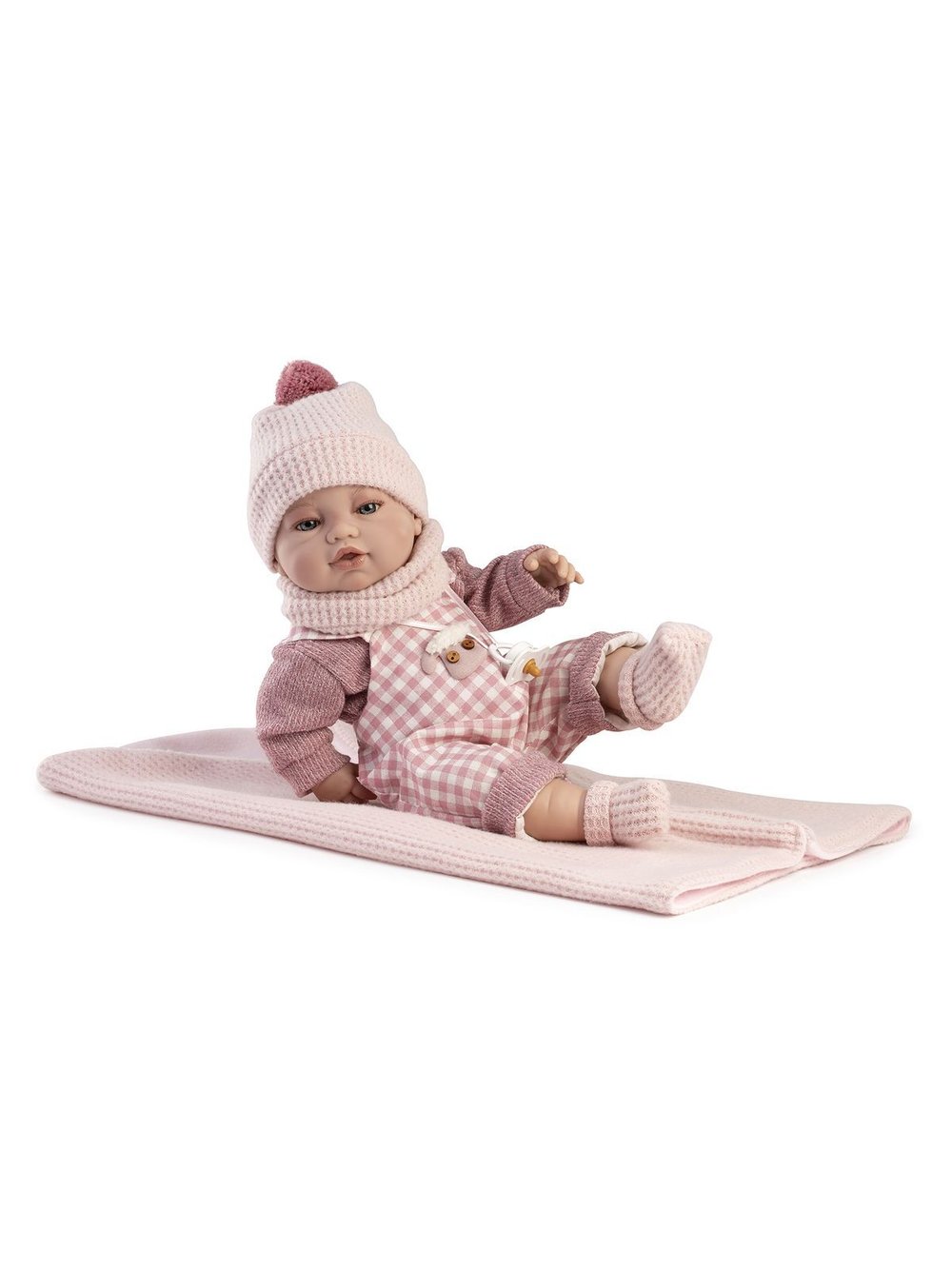 Кукла Berbesa виниловая 42см Recien Nacido с пледом (5125K)