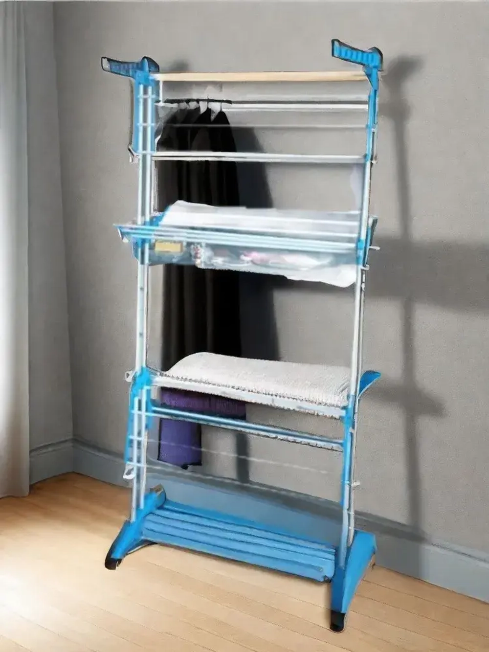 Сушилка для белья напольная / Складная и вертикальная сушилка для одежды FD1-3