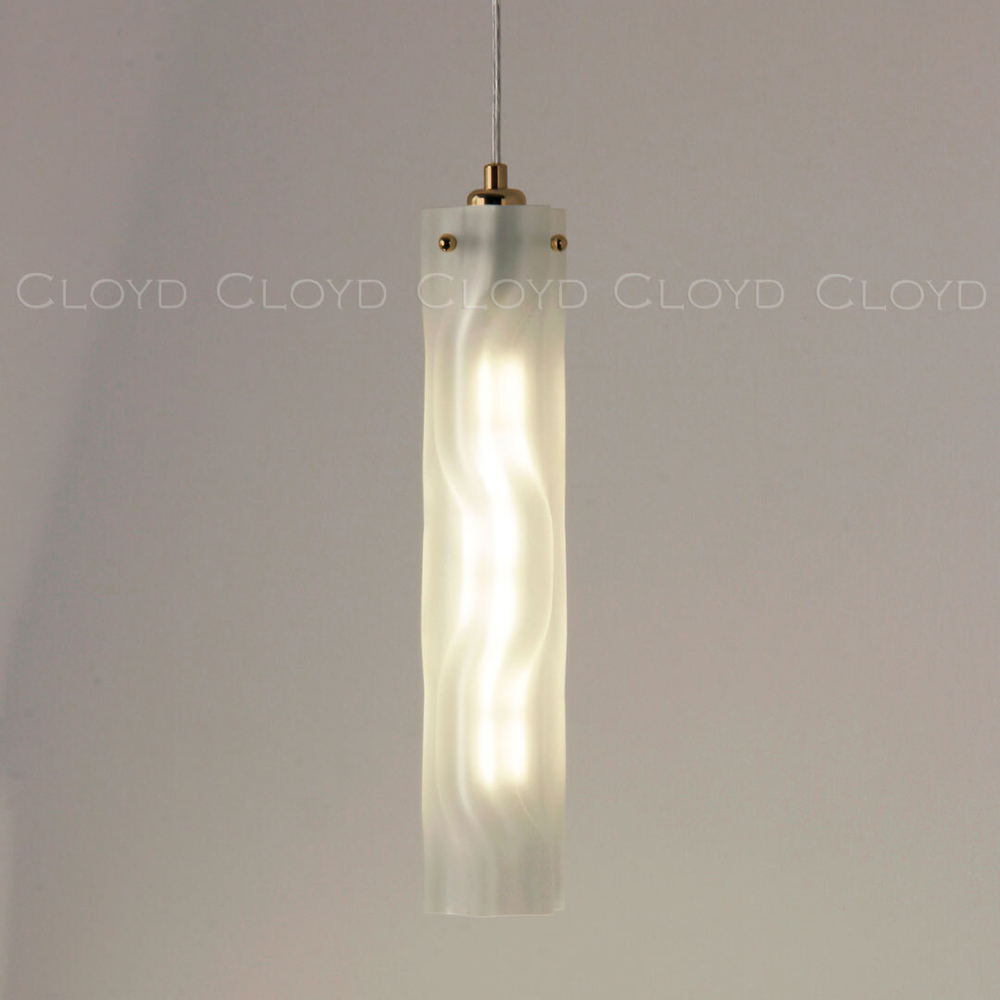 Подвесной светильник Cloyd ICEBERG-A P1 / Ø8 см - латунь - белое матовое стекло (арт.11643)