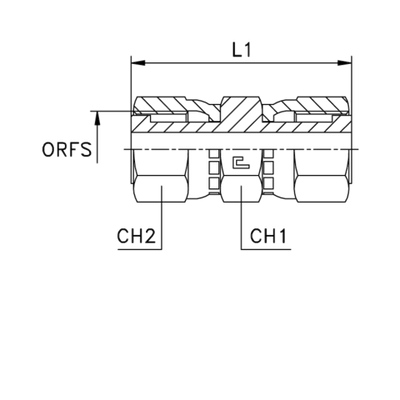 Соединение FH D10 ORFS 11/16 (обжатая гайка)