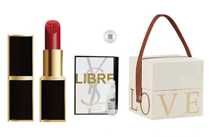 Набор декоративной косметики Tom Ford Black Tube Flame Enchanting Makeup Sets Easy To Blend Moisturizing Lipstick Perfume/Loose Powder