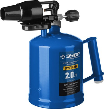 ЗУБР ВУЛКАН ВК-20, 2 л, стальной эжектор, паяльная лампа, Профессионал (40652-2.0)