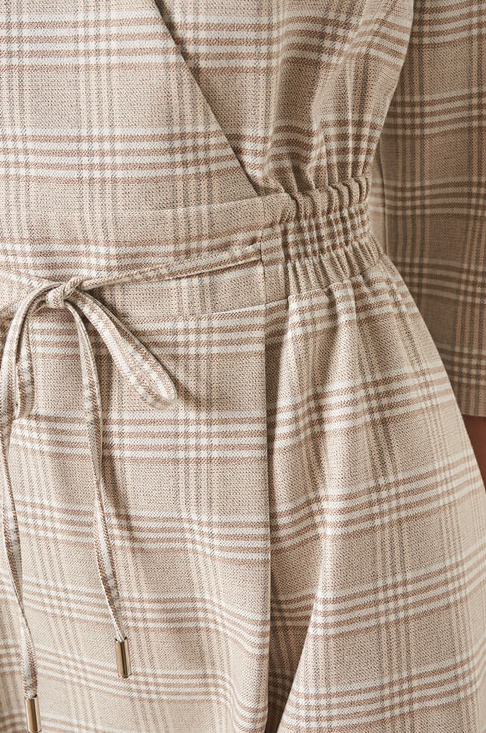 51469 Платье женское (пепельно-бежевый клетка)