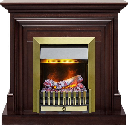 Каминокомплект Bradford - Темный дуб с очагом Danville Antique Brass FB2