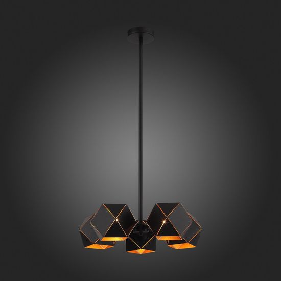 SL258.402.05 Люстра потолочная ST-Luce Черный/Черный, Золото E14 5*40W ENIGMA