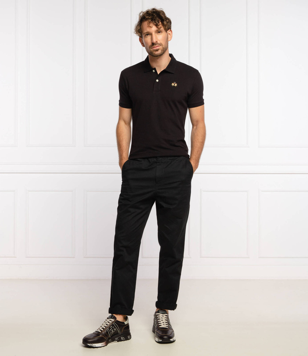 Поло Eduardo La Martina - черный(CCMP02 PK001)