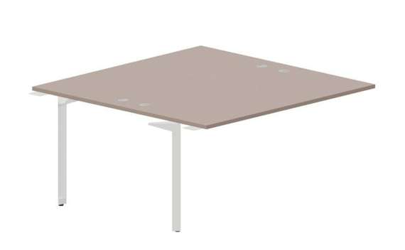 Составной стол на 2 рабочих места 158х156,6х75см (4 громмета) - приставной элемент