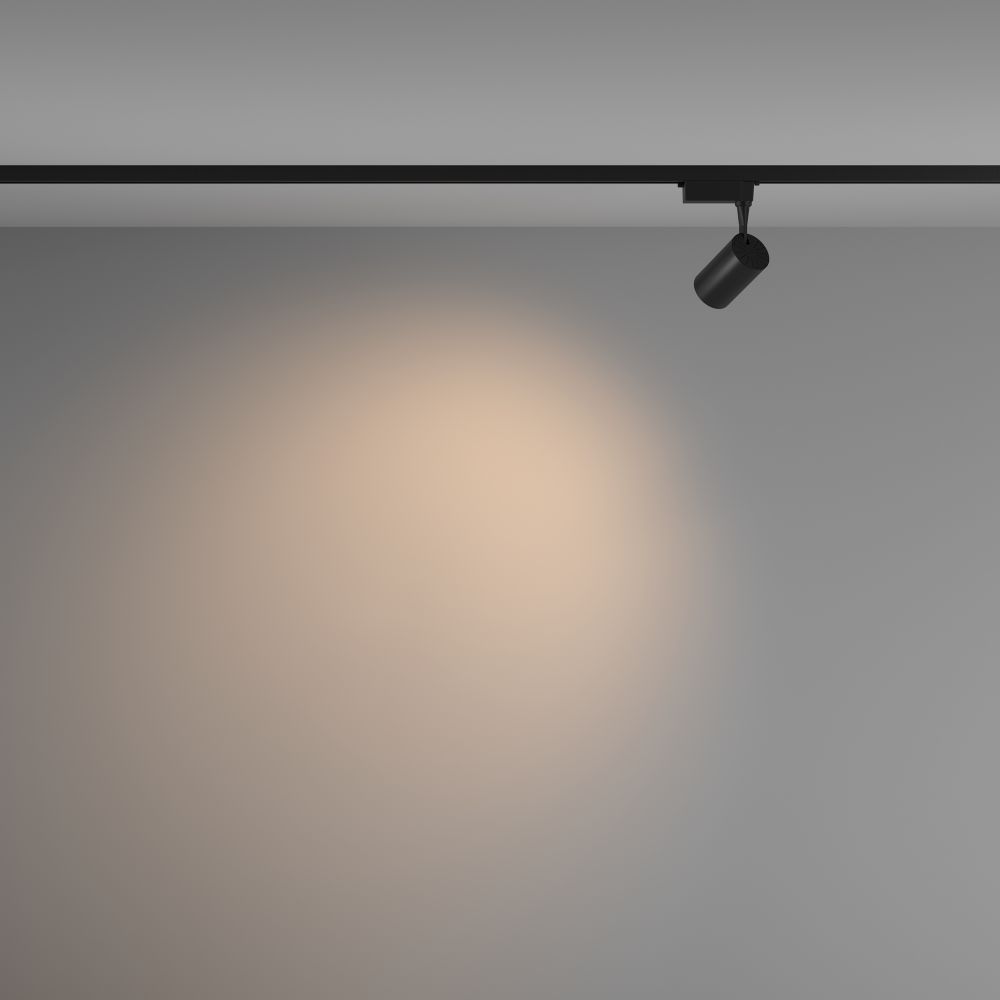 Трековый однофазный светодиодный светильник Maytoni Unity Vuoro TR003-1-6W3K-W-B
