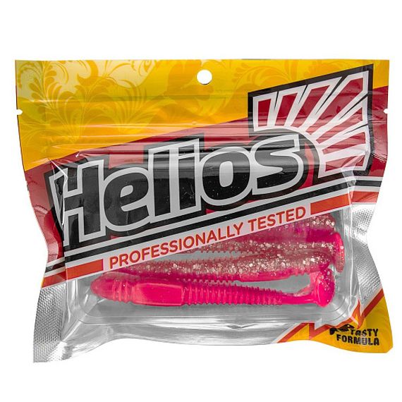 Виброхвост Minoga 3,75&#39;/9.5 см Silver Sparkles &amp; Pink 5шт. (HS-17-035) Helios