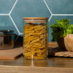 Контейнер для продуктов с крышкой Nässla (1200ml.), контейнер-стекло, крышка-бамбук