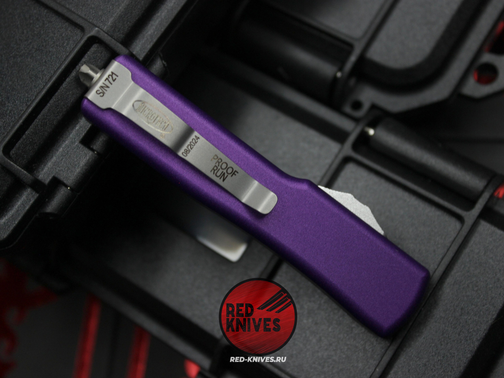 Нож Microtech UTX-70 A+++ Purple Standard S/E - клинок апокалиптик