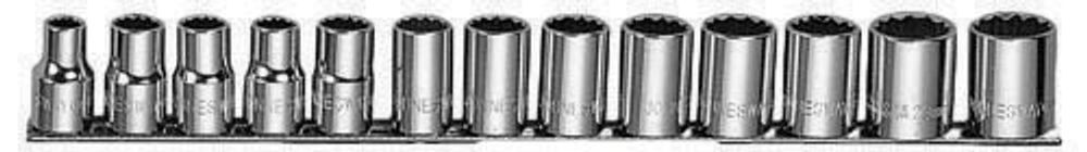 S05H4113S Набор головок торцевых 12-гранных MAXI-DRIVE 1/2&quot;DR на держателе, 10-24 мм, 13 предметов