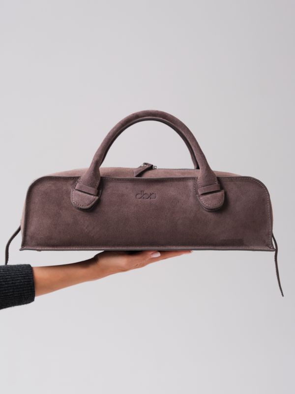 Замшевая сумка багет Doxie DBR 31157 темно-серый