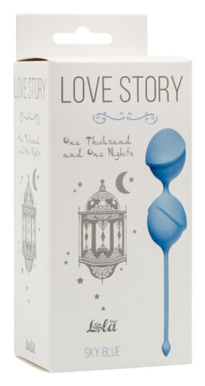 Вагинальные шарики Love Story One Thousand and One Nights Sky Blue (Цвет: голубой)