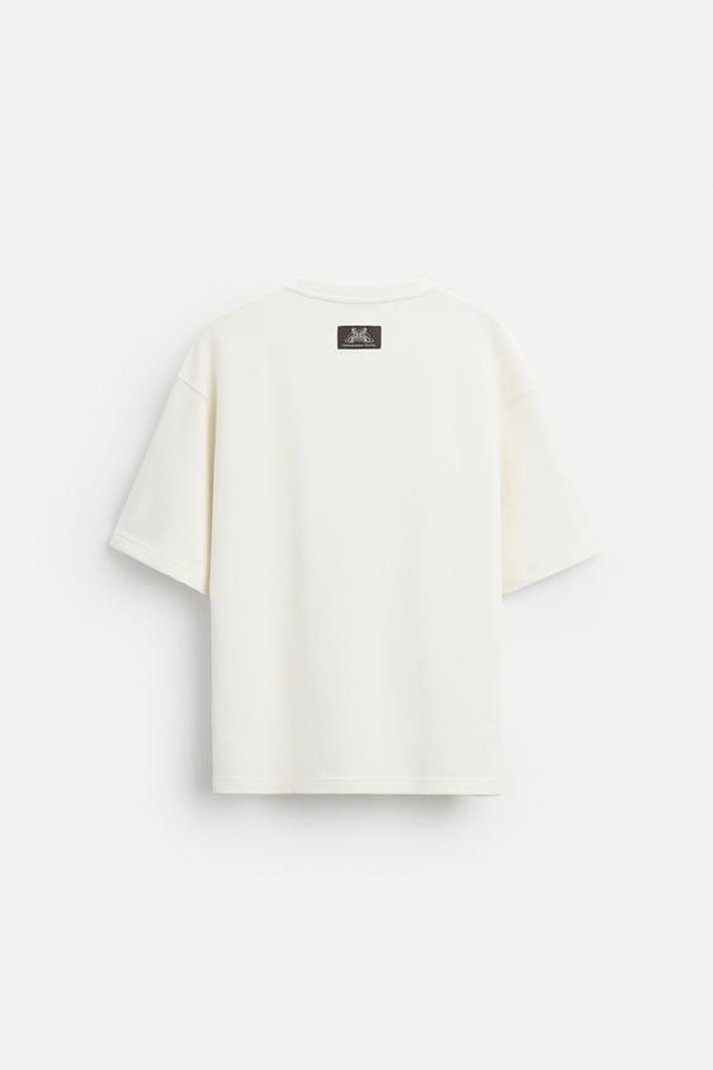 ZARA ТОЛСТОВКА С ВЫШИВКОЙ "БОРЗАЯ", ЖЕЛТОВАТО-БЕЛЫЙ