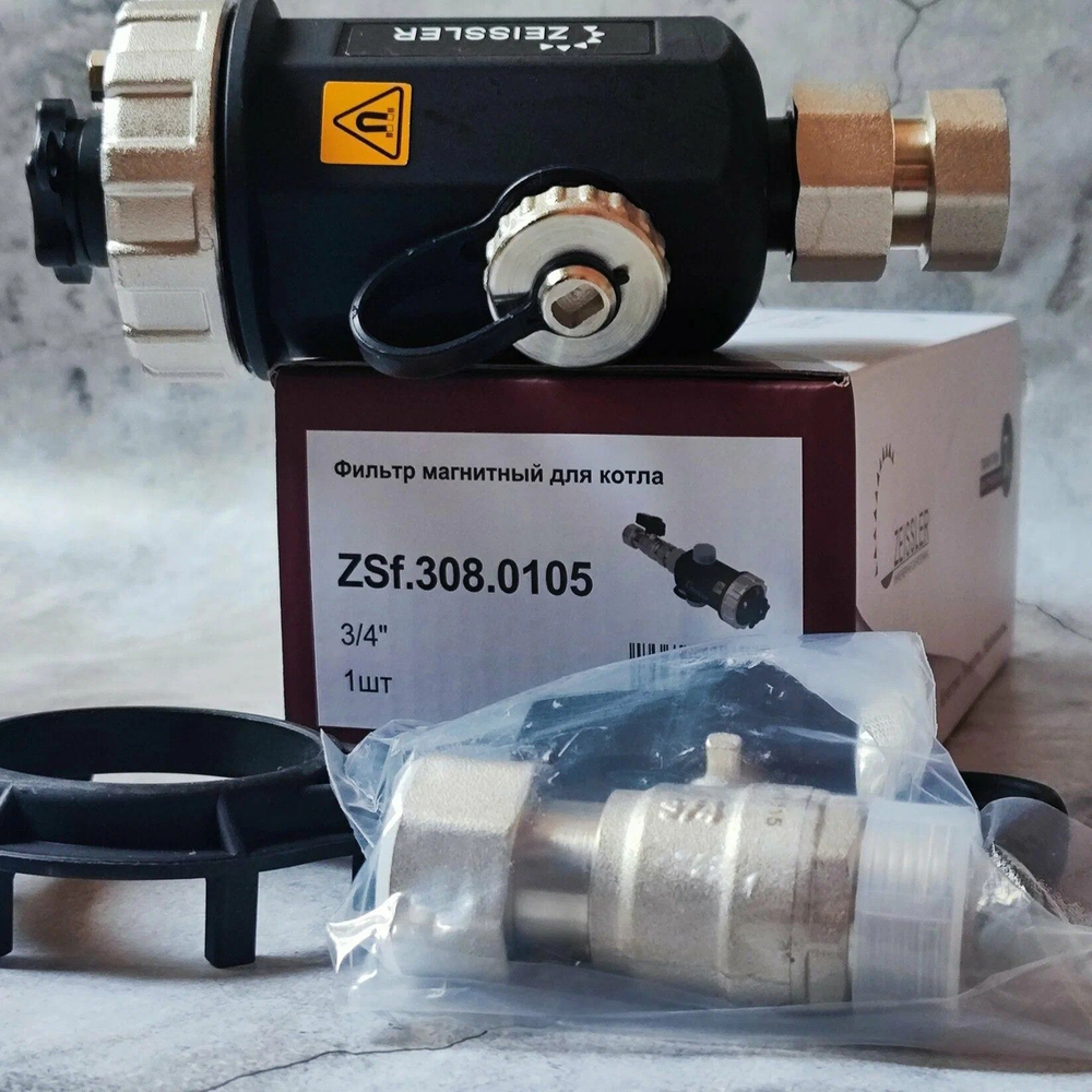 Фильтр шламоотделитель с магнитом 3/4 для настенных котлов ZEISSLER