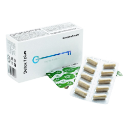 Greenflash Detox Step 1 Plus Очищение кишечника, 40 капсул на 10 дней