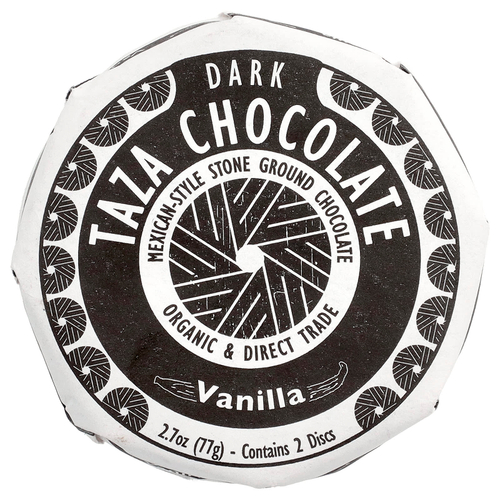 Taza Chocolate, Taza темный шоколад, со вкусом ванили, 2 плитки, 77 г (2,7 унции)