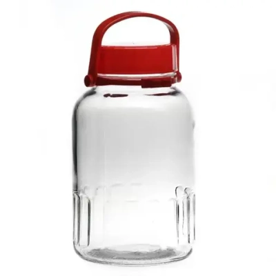 Банка с пласт.красной крышкой ХАРВЕСТ 5000 мл