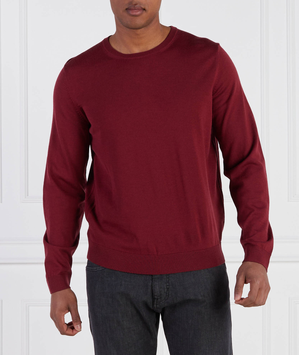 Хлопковый свитер leno-p BOSS BLACK - бордовый(50468239)