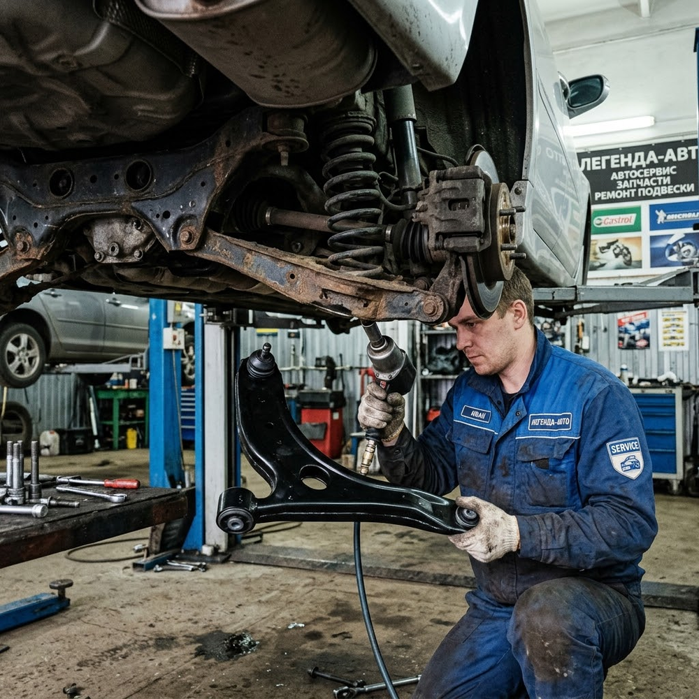 Рычаг нижний задний замена