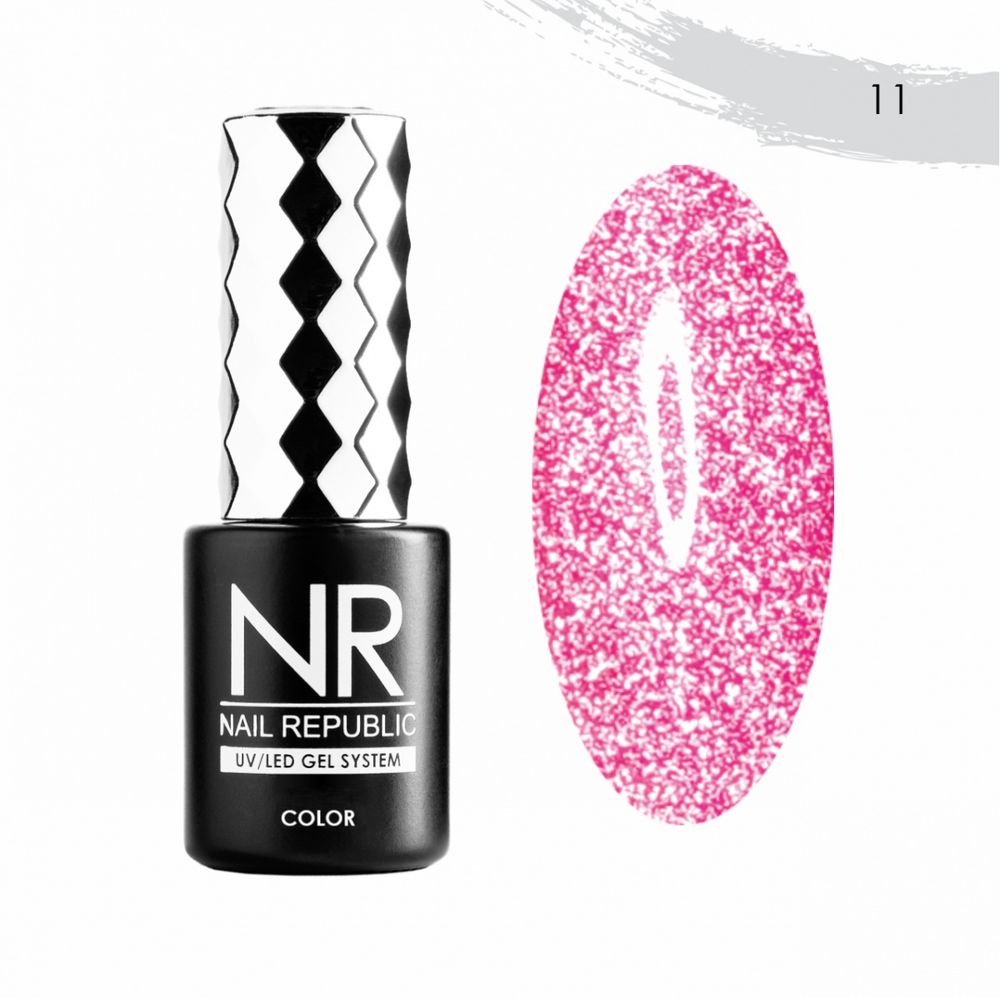 Nail Republic Гель-лак Flash 11 (светоотражающий), 10 мл