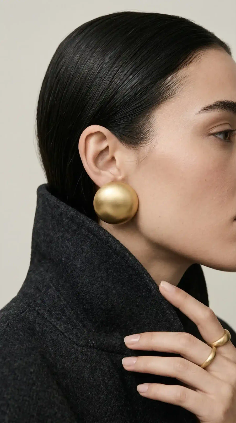 Серьги матовые Base, Золотые