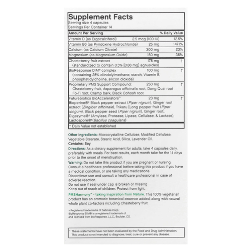 Futurebiotics, PMSHarmony™, улучшенный комплекс для ПМС, 56 вегетарианских капсул