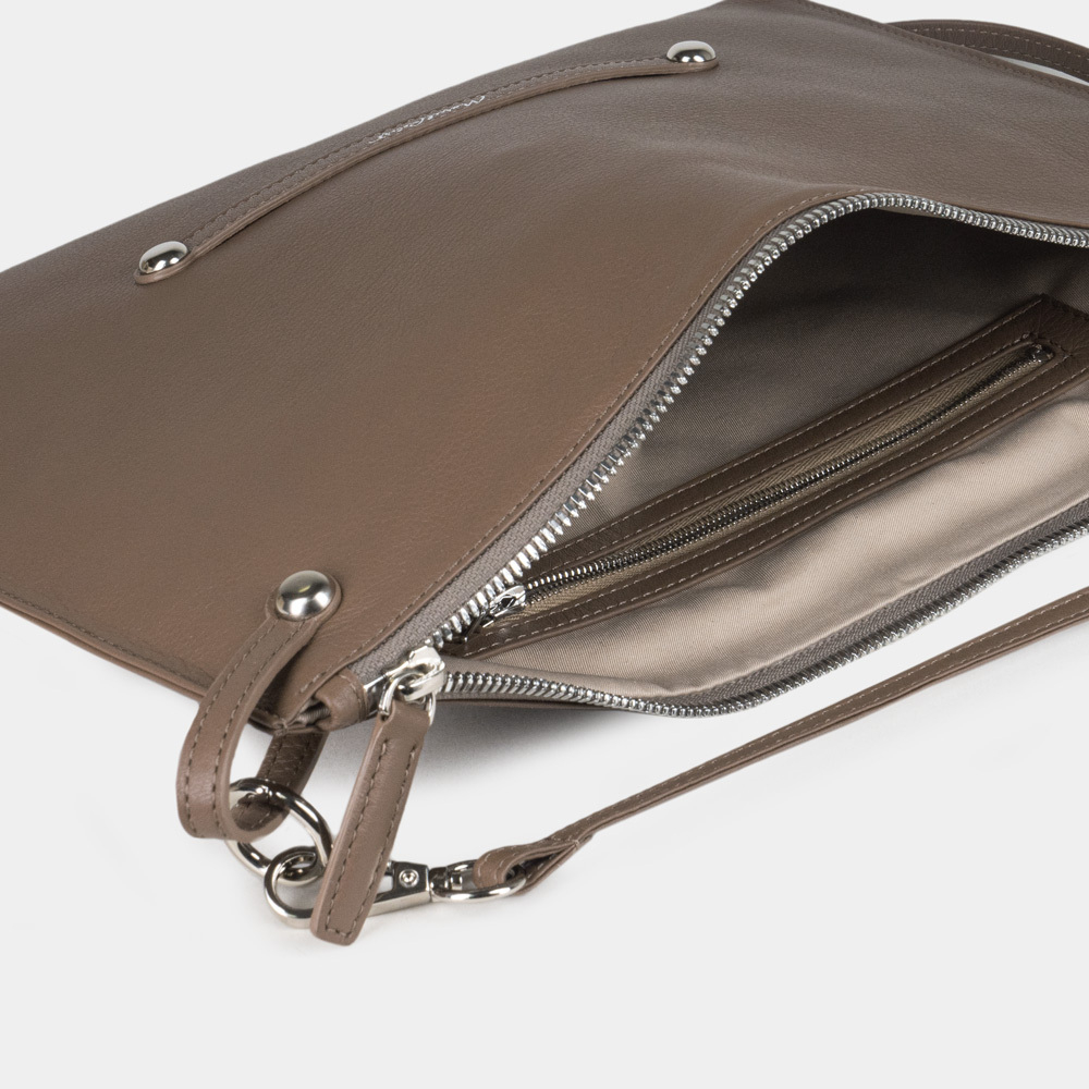 Сумка Tereze из кожи теленка, цвета кофе