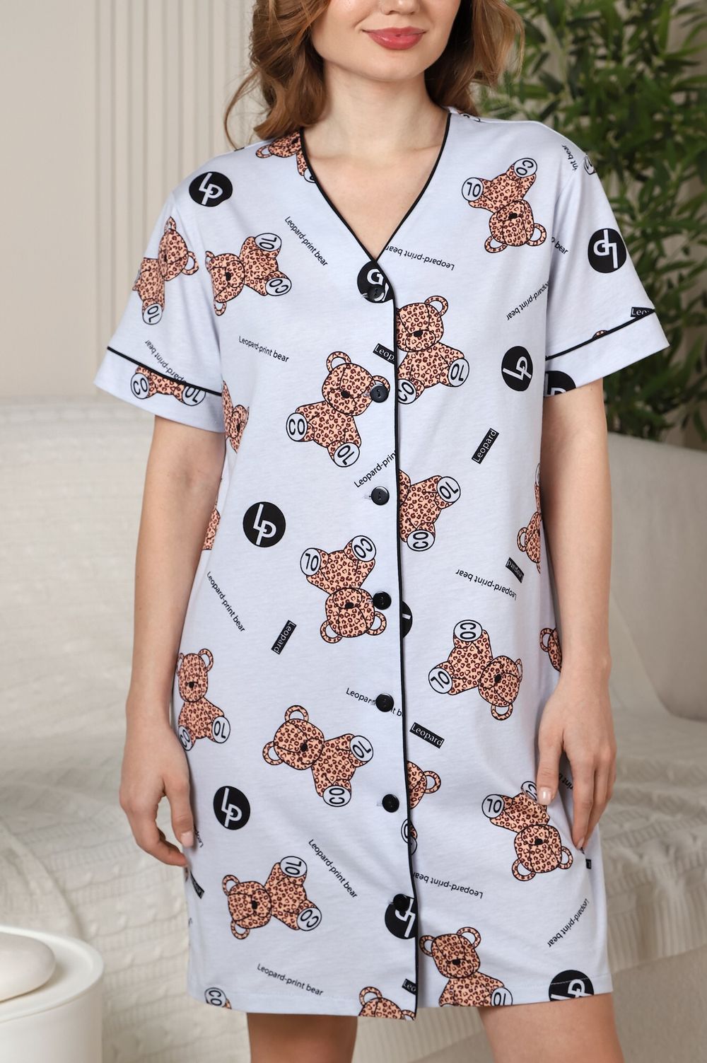 Ночная сорочка Амальфи-1 Виотекс СЕРЫЙ