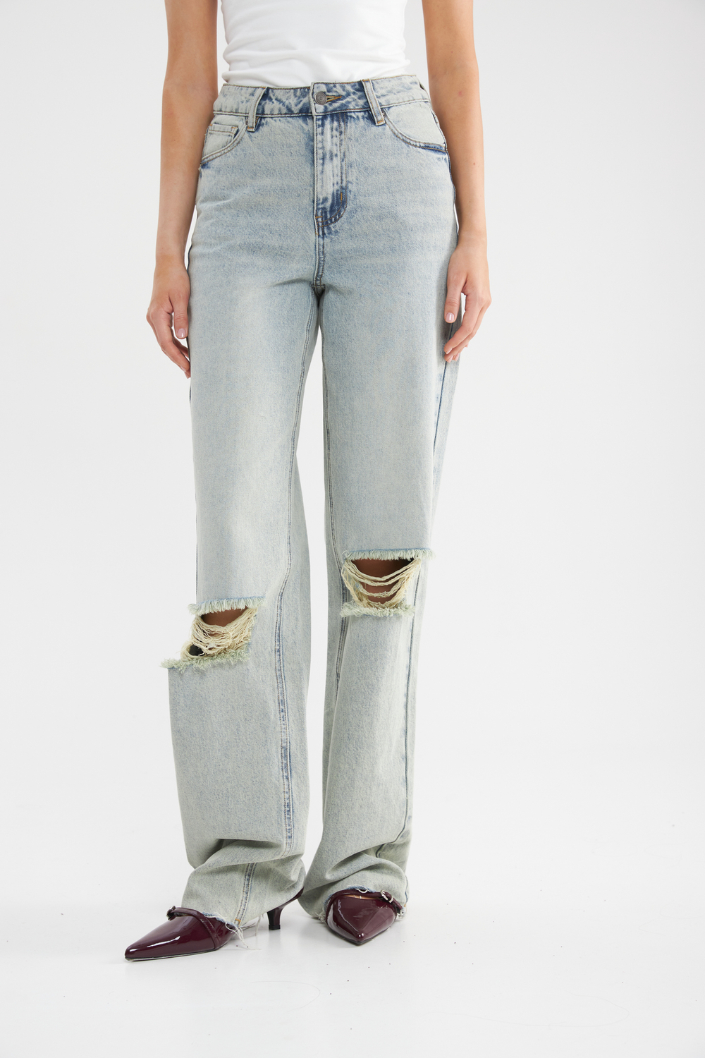 Джинсы "Rokovaya"с разрезами