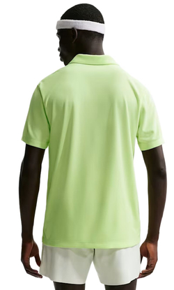 Мужское теннисное поло Nike Court Dri-Fit Solid - light liquid lime/black