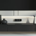 ТВ-розетка оконечная Gallant черный с серебром W5083034 W5083034